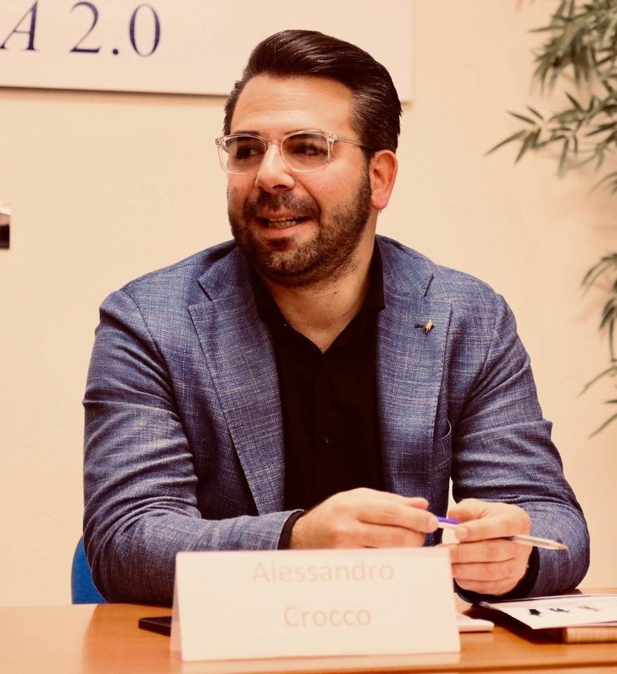 Alessandro Crocco speaking on a panel