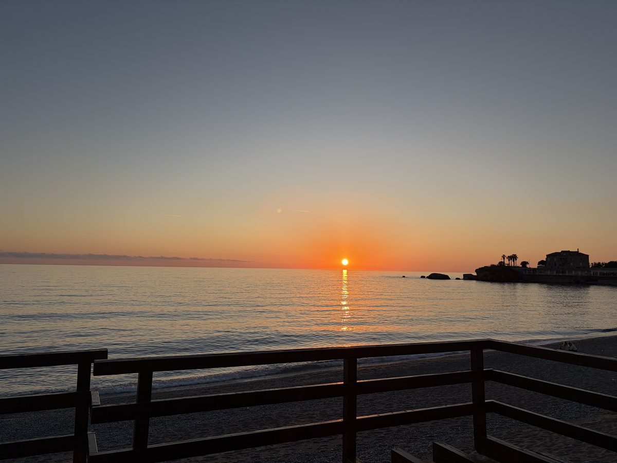 The Calabrian coast at sunset